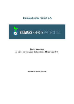 Biomass Energy Project S.A.