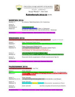 Kalendarzyk 2014-15 (draft) - "Pieniny"