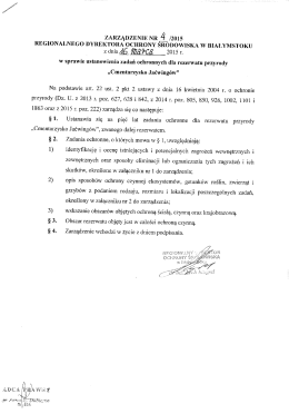 Zarządzenie Nr 4/2015 Regionalnego Dyrektora Ochrony