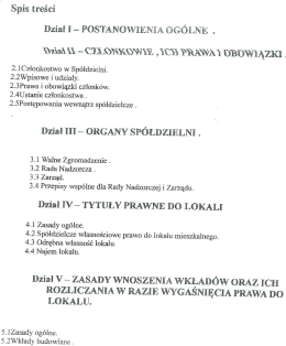 Statut Sp&oacute;łdzielni
