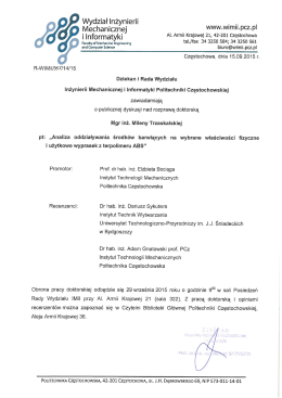 Wydział Inżynierii Mechanicznej i Informatyki