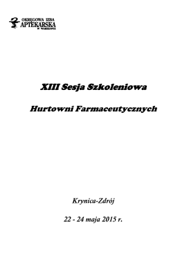 Program wersja książkowa XIII Sesja Szkoleniowa Hurtowni