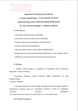 Gminny Konkurs z Języka Angielskiego