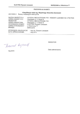 Załącznik nr 2 do Rozdz. V SIWZ