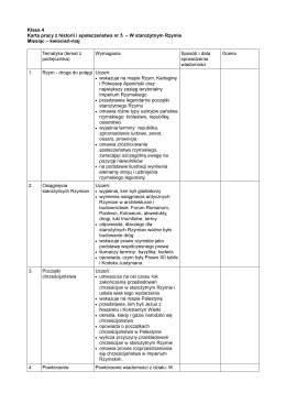 Klasa 4 Karta pracy z historii i społeczeństwa nr 5 – W starożytnym