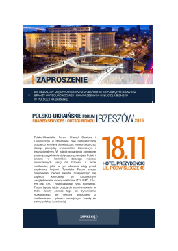 Polsko-Ukraińskie Forum Shared Services i Outsourcingu w