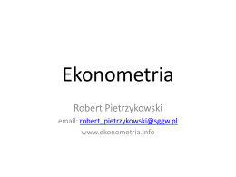 wyklad 1 - Ekonometria