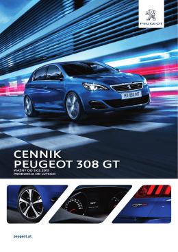 CENNIK PEUGEOT 308 GT