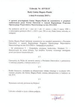 Uchwała Nr 43/VII/15