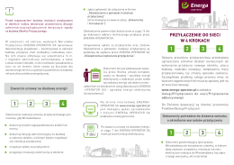 1. Przyłączenie do sieci w czterech krokach