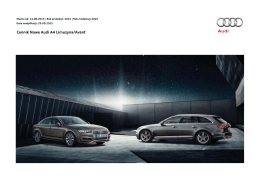 Cennik Nowe Audi A4 Limuzyna/Avant