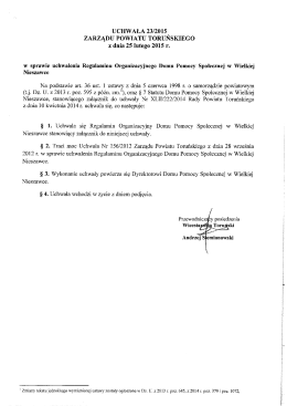regulamin organizacyjny - Biuletyn Informacji Publicznej Powiatu