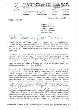 tutaj - Helsińska Fundacja Praw Człowieka