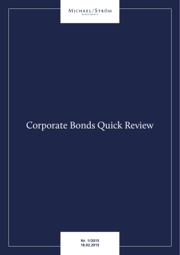 Corporate Bonds Quick Review