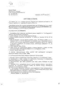Zapytanie o ofertę