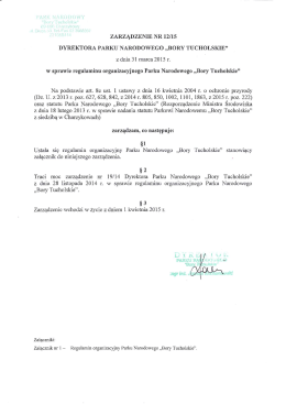 z dnia 31 marca 2015 r. - Park Narodowy Bory Tucholskie