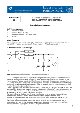 Badania procesów ładowania i rozładowania kondensatora