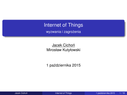 Internet of Things - Katedra Informatyki