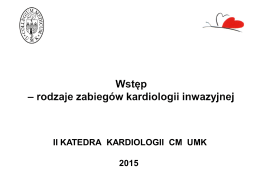 II KATEDRA KARDIOLOGII CM UMK 2015
