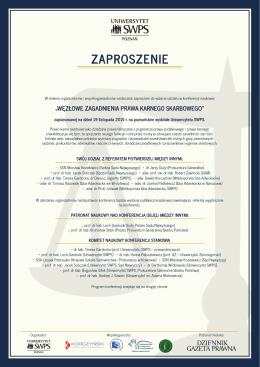 Zaproszenie i harmonogram - konferencja 19.11.2015 r.