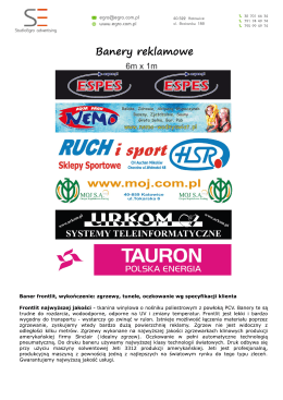 Banery reklamowe wielkoformatowe