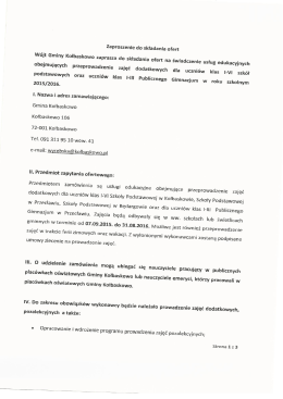 Ogłoszenie o konkursie dotyczącym zajęć dodatkowych w szkole