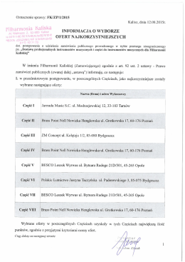 Filllłāfnf&scaron;lgglžz&szlig;on Kalisz INFORMACJA 0 wYBoRzE