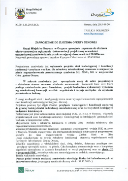 Zaproszenie ofertowe