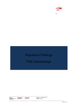 Regulamin Parkingu PGE Narodowego
