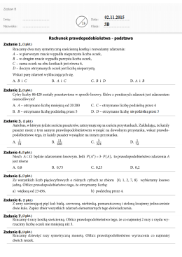 Rachunek prawdopodobieństwa