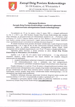 Zarząd Dr&oacute;g Powiatu Krakowskiego