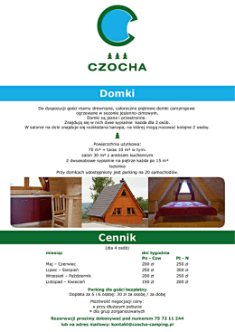 oferta domki - Czocha Camping