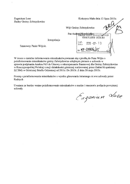 Interpelacja - Zebrzydowice, Urząd Gminy