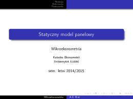 Prezentacja statyczne modele panelowe (2015)