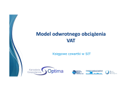 Model odwrotnego obciążenia VAT Model odwrotnego obciążenia