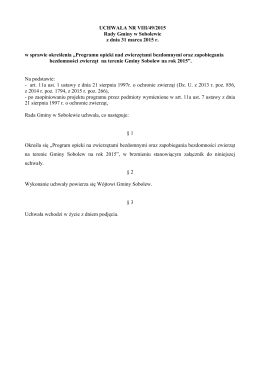 UCHWAŁA NR VIII/49/2015 Rady Gminy w Sobolewie z dnia 31