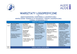 Program warsztatów - Polskie Towarzystwo Logopedyczne