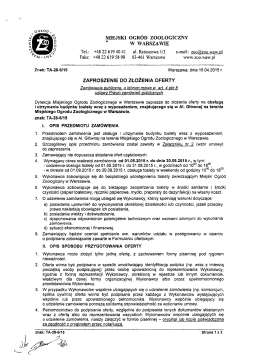 Zaproszenie do złożenia oferty