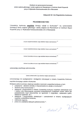 wzór pełnomocnictwa
