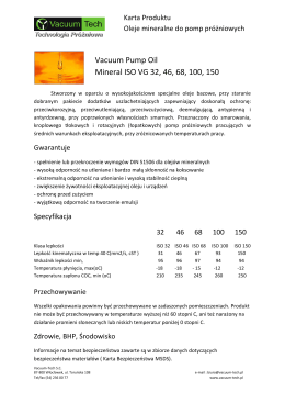 Vacuum Pump Oil Mineral ISO VG 32, 46, 68, 100 - vacuum