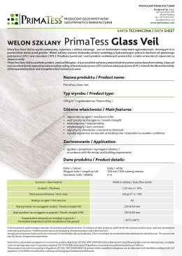 WELON SZKLANY PrimaTess Glass Veil
