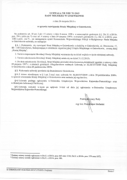 Treść uchwały
