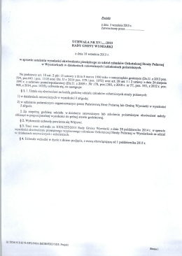 z dnia 3 września 2015 r. Zatwierdzony przez UCHWAŁA NR XV