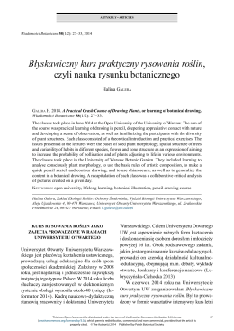 Błyskawiczny kurs praktyczny rysowania roślin, czyli nauka rysunku