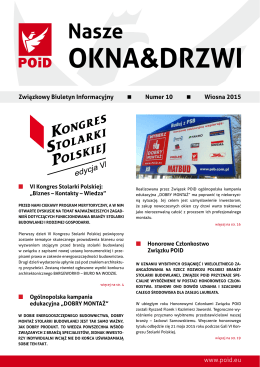 OKNA&DRZWI - Związek Polskie Okna i Drzwi