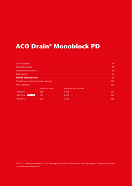ACO Drain® Monoblock PD - Karta katalogowa (plik PDF)