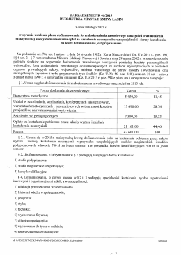 46/2015 w sprawie ustalenia planu dofinansowania form