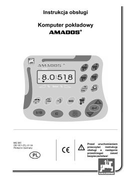 Page 1 Instrukcja obsługi Komputer pokładowy AMADOS + MG 965