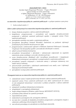 treść ogłoszenia