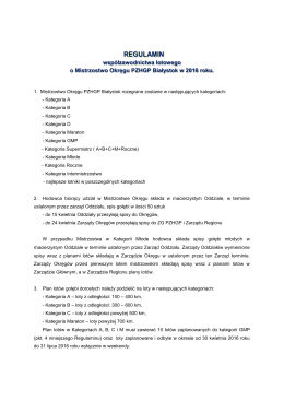 Regulamin współzawodnictwa lotowego Okręgu PZHGP Białystok w